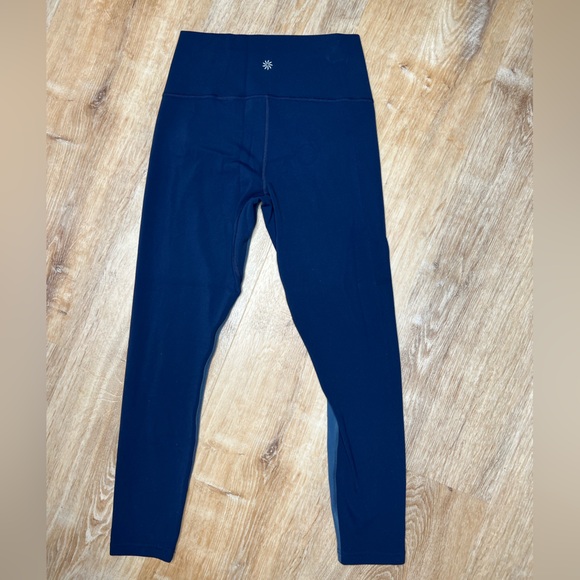 Athleta transcend color block 7/8 yoga, legging, tights. Small. Blue color block - Picture 2 of 6